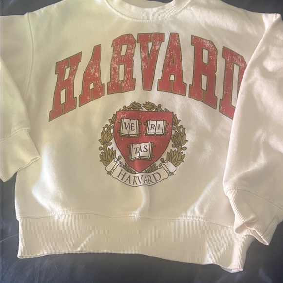 Harvard White Sweatshirt with Red Logo - Picture 2 of 6
